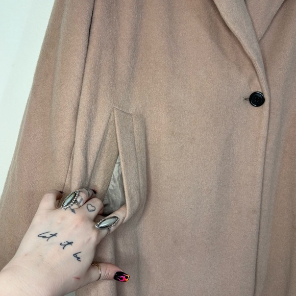 Madewell Wool Mohair Blend Cocoon Coat in Blush Tan Size 12 - Picture 5 of 12